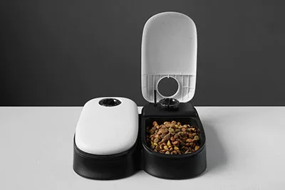 An automatic cat feeder.