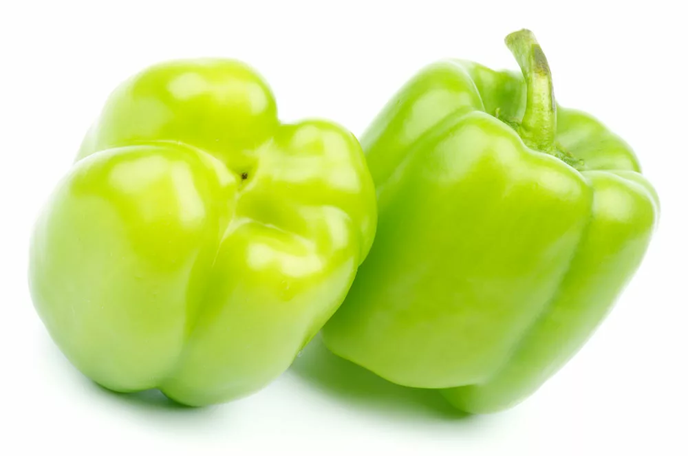 Green bell peppers.