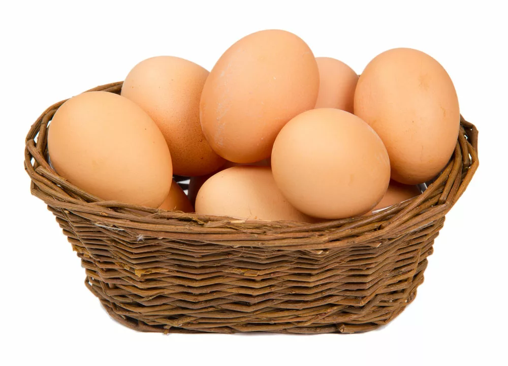 A basket of eggs.